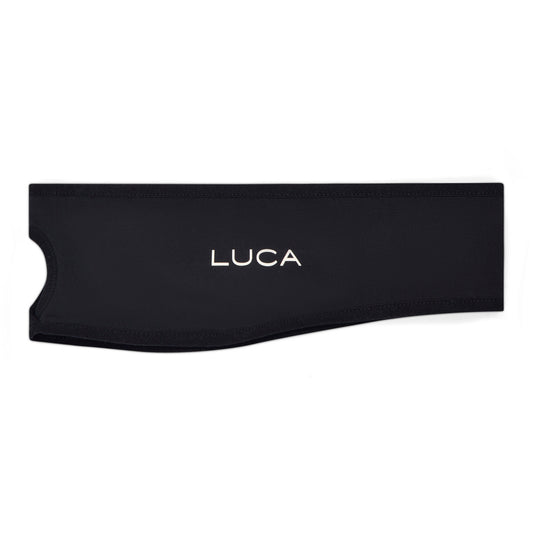 Black-thermal-LUCA-Brave-Headband-with-a-reflective-chilli-logo-and-ponytail-slit-designed-for-a-secure-no-slip-fit-under-a-helmet